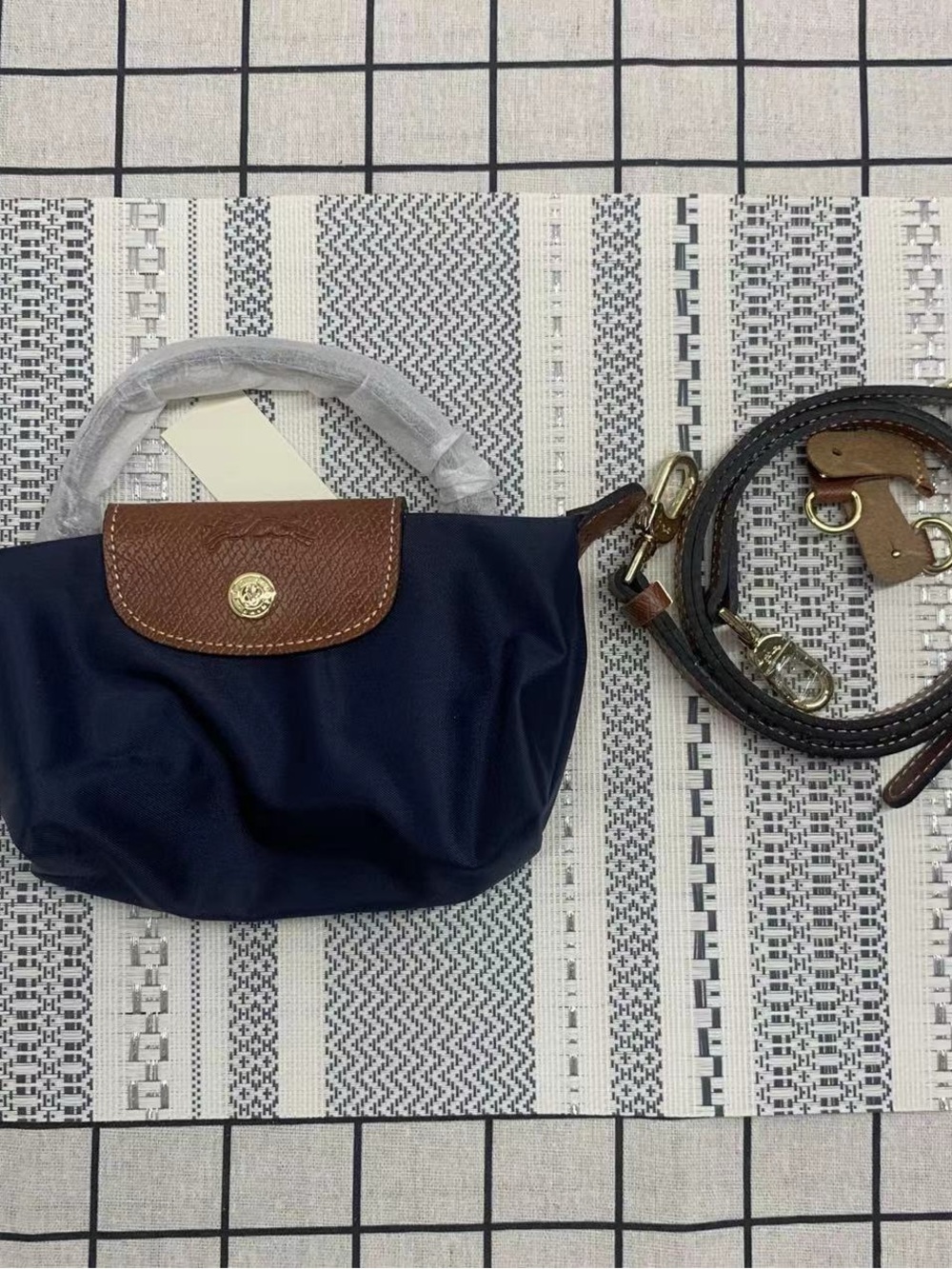 Longchamp Navy blue Mini Crossbody Baga